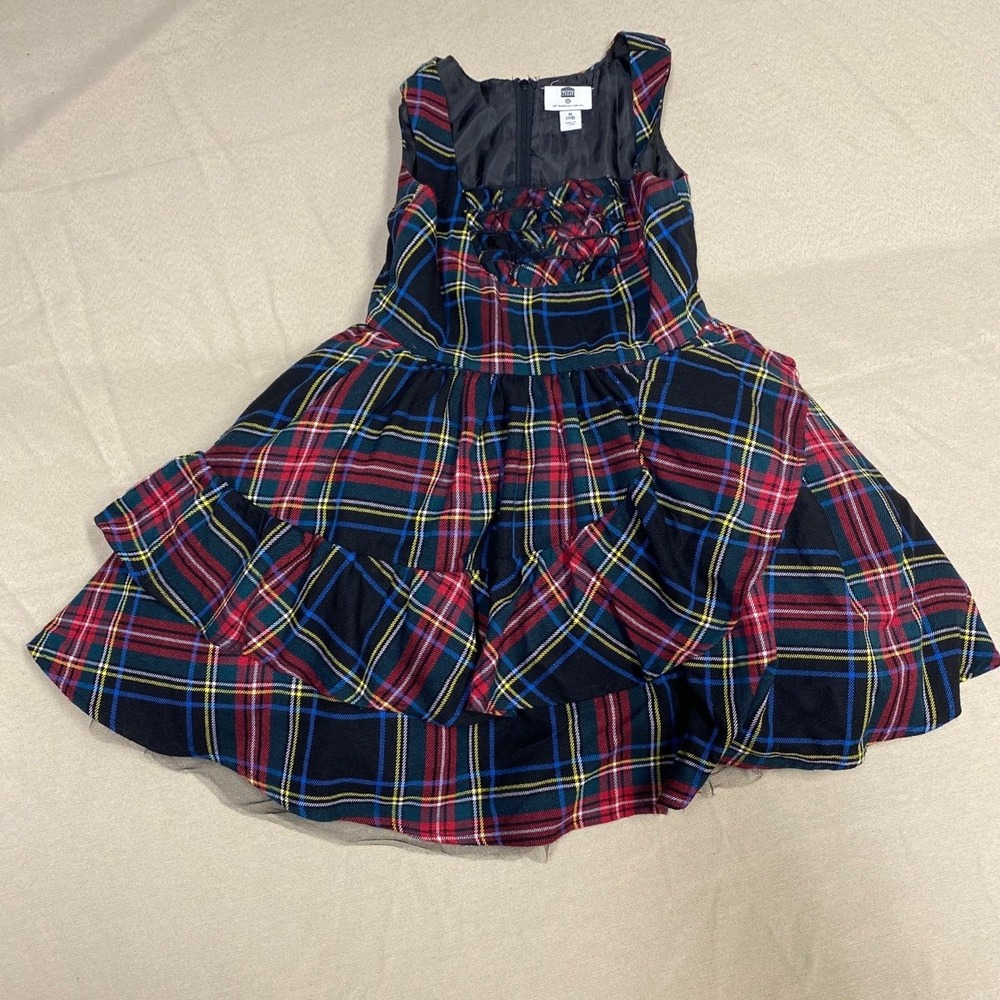 Harajuku Mini Target 20th Anniversary Plaid Tulle Dress Kids Size M 7/8 Red Blue